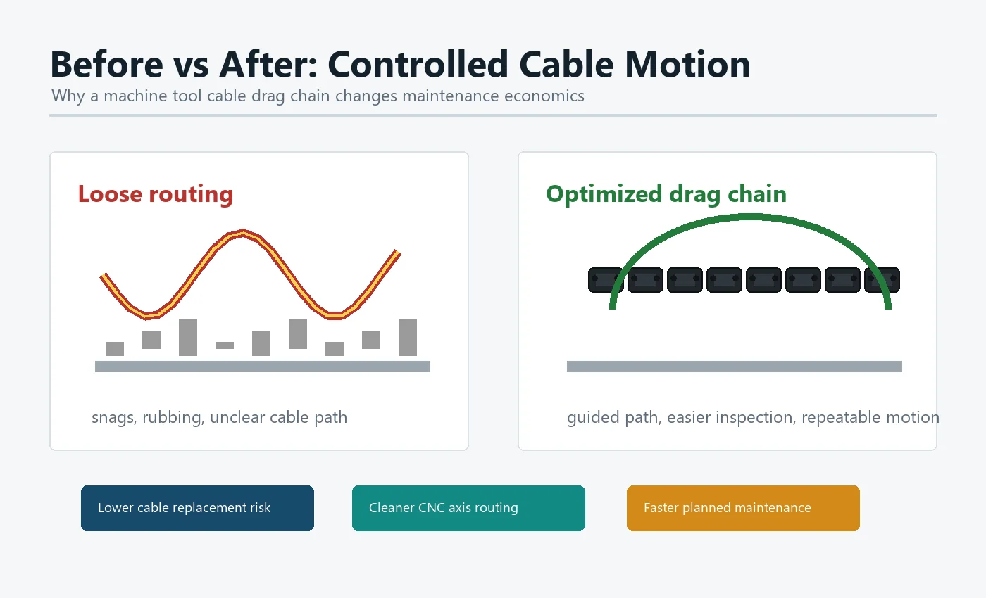Machine Tool Cable Drag Chain: Cut Downtime & Cost