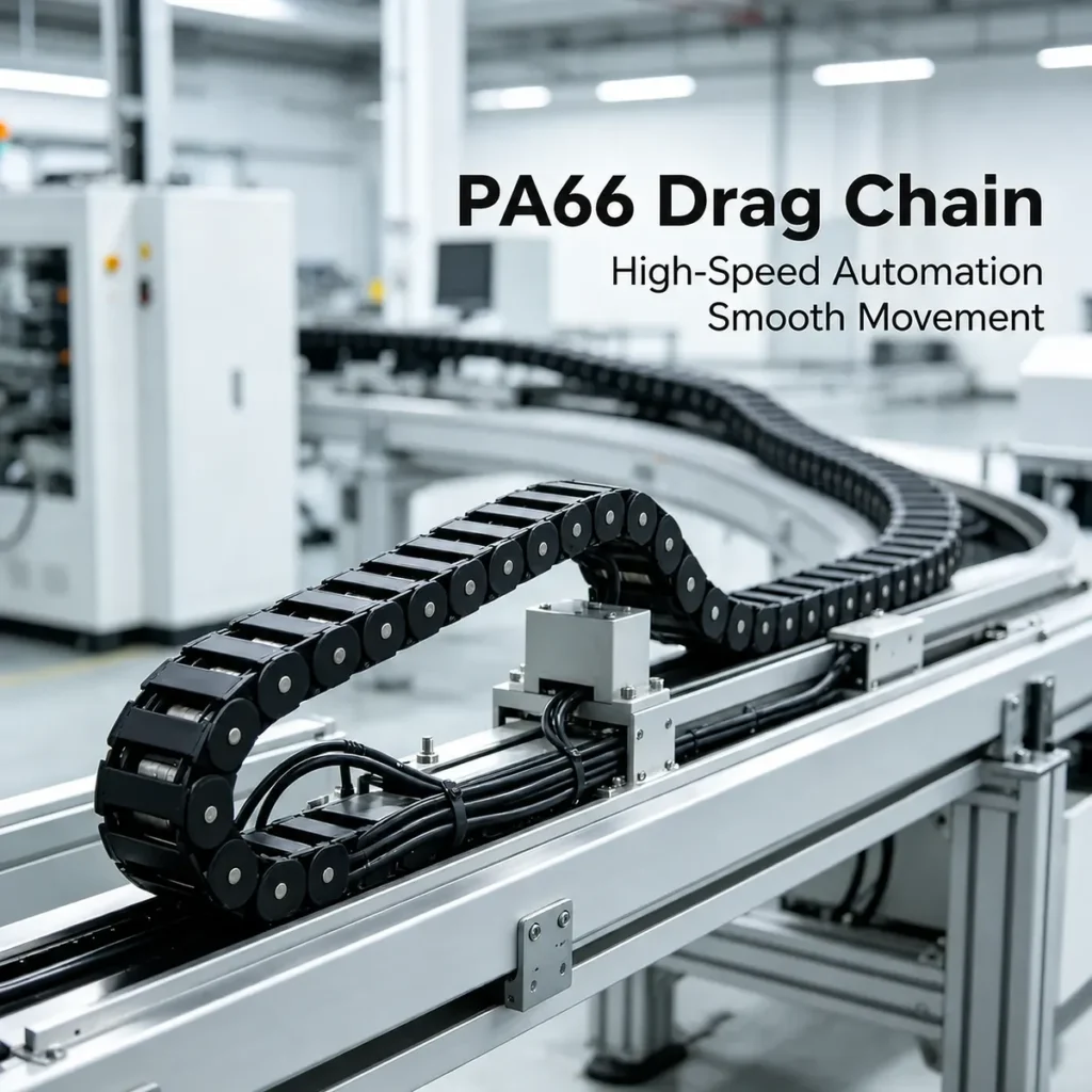 WYW plastic drag chain application for industrial automation cable protection