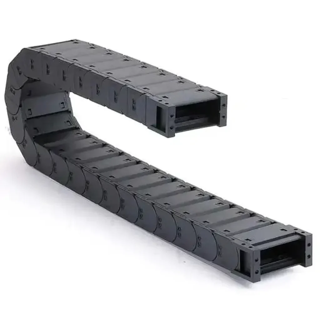 WYW fully enclosed plastic cable drag chain for chip dust and coolant protection