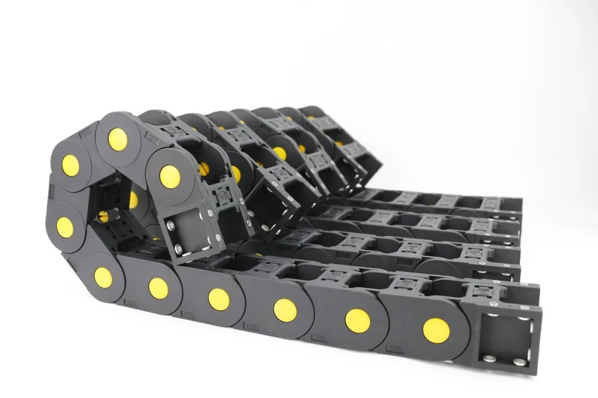 WYW semi-enclosed cable carrier with removable cover for machine tool applications